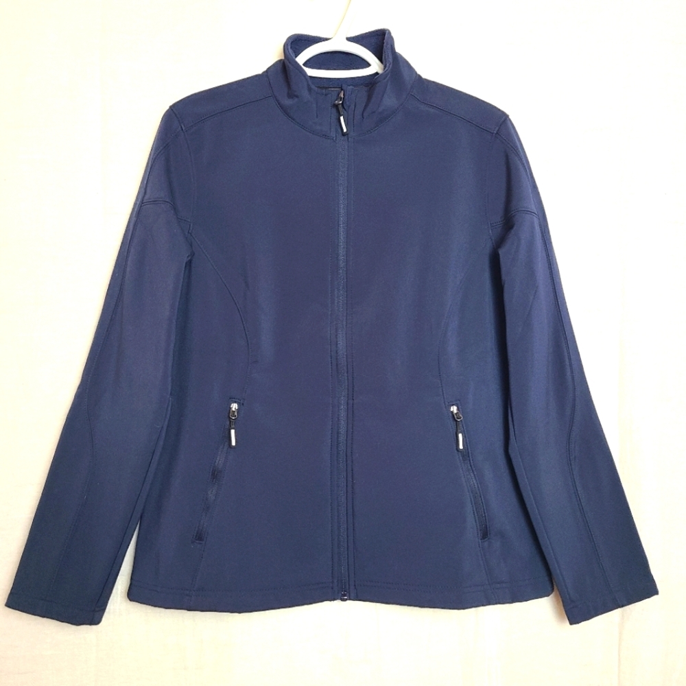 Core 365 Cruise Women's M Fleece Jacket Navy Blue Outdoors Athletic Two-Layer